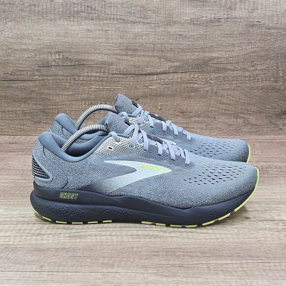 Brooks Ghost 16 Men's Size 11.5 D Primer Grey Lime Running Shoes (1104181D040) - Picture 1 of 9